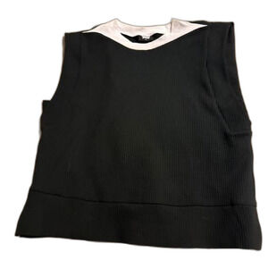 PXG Black Sleeveless Golf Top with White Collar size medium
